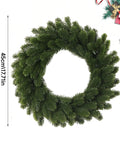 44.96cm Classic Green Pine Needle Christmas Wreath - Artificial, Perfect for Front Door & Indoor/Outdoor Decor, Farmhouse Style Holiday Wall & Window Accent, for Christmas CozyHaus