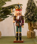 1pc 30cm Nutcracker Soldier Figurine - Wooden Christmas Decor for Home, Office & Tabletop | Perfect for Holiday Parties & Festive Celebrations CozyHaus