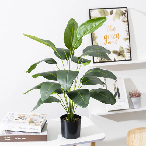 1pc 18-Head Banana Plant, 73.66cm Large Artificial Potted Plant with Stone, Indoor & Outdoor Decor, Nordic Style, Ideal for New Year, Housewarming, Wedding, Beach, Party, Christmas, Thanksgiving, Independence Day, Labor Day, Banana Tree, No Power Required CozyHaus