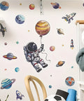 Creative Astronaut & Rocket Wall Decal - Self-Adhesive PVC Sticker for Bedroom and Living Room Decor CozyHaus