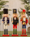 1pc 30cm Nutcracker Soldier Figurine - Wooden Christmas Decor for Home, Office & Tabletop | Perfect for Holiday Parties & Festive Celebrations CozyHaus