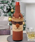 Christmas Decorations Santa Wine Bottle Cover, Knitted Champagne Bottle Sleeve For Restaurant Holiday Settings Christmas, Halloween, Thanksgiving Day Gift Easter Gift CozyHaus