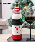 Christmas Decorations Santa Wine Bottle Cover, Knitted Champagne Bottle Sleeve For Restaurant Holiday Settings Christmas, Halloween, Thanksgiving Day Gift Easter Gift CozyHaus