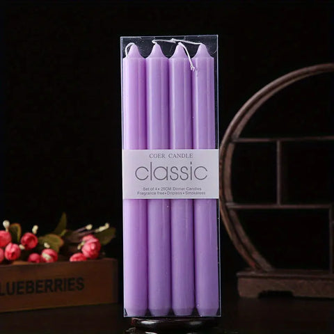 4pcs Straight Candle Creates A Warm And Romantic Atmosphere For Wedding And Church CozyHaus