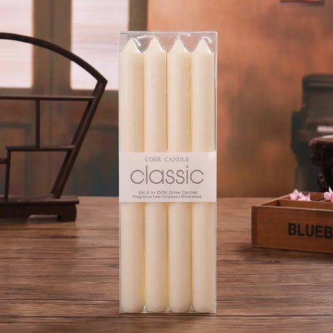 4pcs Straight Candle Creates A Warm And Romantic Atmosphere For Wedding And Church CozyHaus