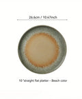 Elegant Japanese Ceramic Dish For Salad & Pasta - Round, Perfect For Culinary Presentations CozyHaus