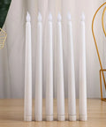 6pcs Flameless Taper Candles with 3D Flickering LED Wick - Battery Operated, Real Wax for Christmas & Wedding Decor (AAA Batteries Not Included) CozyHaus