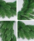 44.96cm Classic Green Pine Needle Christmas Wreath - Artificial, Perfect for Front Door & Indoor/Outdoor Decor, Farmhouse Style Holiday Wall & Window Accent, for Christmas CozyHaus