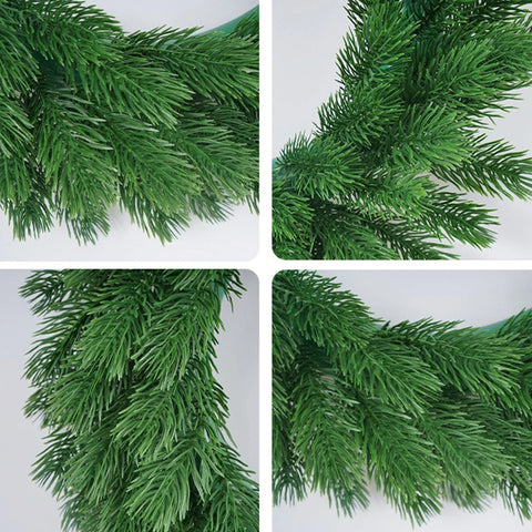 44.96cm Classic Green Pine Needle Christmas Wreath - Artificial, Perfect for Front Door & Indoor/Outdoor Decor, Farmhouse Style Holiday Wall & Window Accent, for Christmas CozyHaus