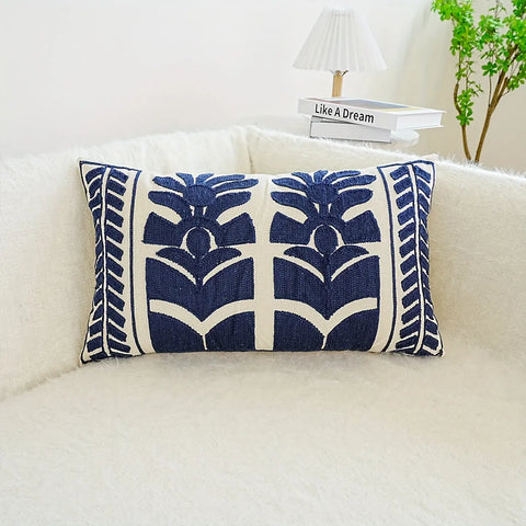 1pc, Exquisite Embroidered American Style Cushion Cover, Available In Multiple Sizes And Suitable For Various Room Types. CozyHaus