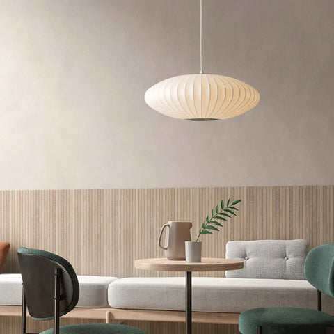 Tsukiyo Silk Pendant Lamp – Tijdloze Elegantie in Japandi Stijl CozyHaus