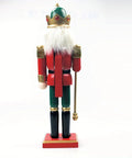 Christmas Nutcracker King Figurine, 11.81-Inch Traditional Wooden Soldier with Scepter, Festive Tabletop Holiday Decor, Manufactured Wood Nutcracker for Christmas Display CozyHaus