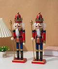 Classic Nutcracker Figurine - 30.48cm Wooden Christmas Decor for Home, Perfect for Bedroom & Various Room Styles, Battery-Free Holiday Tabletop Accent CozyHaus