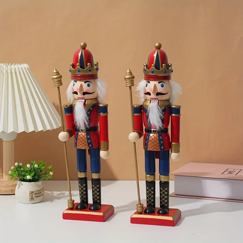 Classic Nutcracker Figurine - 30.48cm Wooden Christmas Decor for Home, Perfect for Bedroom & Various Room Styles, Battery-Free Holiday Tabletop Accent CozyHaus