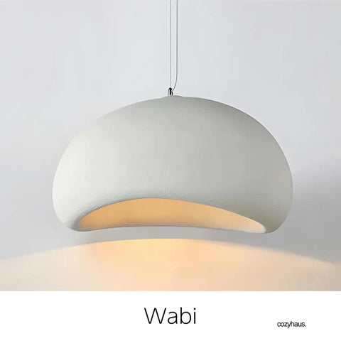 Moderne Wabi Hanglamp – Stijlvolle Hars Kroonluchter voor Eetkamer & Restaurant CozyHaus