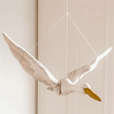 Contemporary White Swan Decoration: No Feathers, No Power, Perfect for Bedroom or Living Room CozyHaus