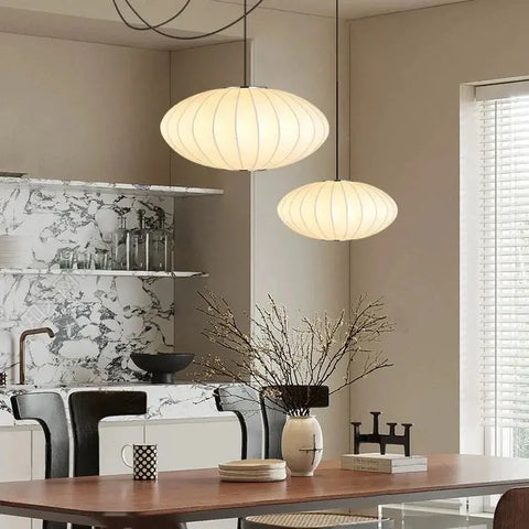 Tsukiyo Silk Pendant Lamp – Tijdloze Elegantie in Japandi Stijl CozyHaus