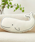 Whimsical Whale Embroidered Throw Pillow Cover, 49.78x35.05 cm - Versatile for All Seasons, Machine Washable, Zip Closure - Perfect for Sofa & Bedroom Decor CozyHaus