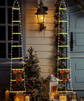 LED Santa Claus Ladder Lights String, USB Powered Christmas Holiday Decorations, Multi-Color LED Rope Lights for Indoor Decoration, 3m/1.7m, Plastic, Bar/Bat Mitzvah, Halloween, Christmas, Universal Holiday Decor, ≤36V CozyHaus