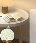 30MM/1.18in Round Portable Coffee Table: Stable Side End Table for Living Room, Bedroom, Office - Perfect for Laptop and Small Sofa - White and Black CozyHaus