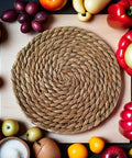 6pcs, Natural Hand Woven Placemat, Round Placemat, Suitable For Table, Home Decoration, Wedding Party Decoration, All Kinds Of Party Decoration CozyHaus