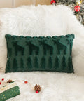 1pc/2pcs, Christmas Plush Pillow Cover Single Side Embroidered Wool Snowflake Christmas Tree Living Room Sofa Cushion Party Decoration Pillow Cover CozyHaus