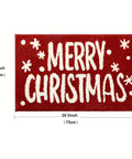 1pc Christmas Bath Mat, Christmas Bathroom Decoration Carpet, Red Bathroom Rugs, Extra Soft And Absorbent Microfiber Cute Holiday Decorative Bath Rugs, Non-Slip Machine Washable Mat, Christmas Decor christmas decorations CozyHaus