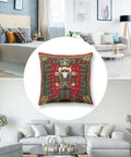 Christmas Nutcracker Throw Pillow Cover 45.72x45.72 cm - Glam Style Decorative Soft Short Plush Pillowcase, Woven Polyester, Zippered Cushion Case for Home Decor, Bedroom, Living Room, Machine Washable - 1pc CozyHaus