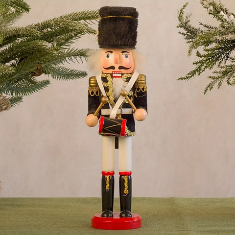 1pc 30cm Nutcracker Soldier Figurine - Wooden Christmas Decor for Home, Office & Tabletop | Perfect for Holiday Parties & Festive Celebrations CozyHaus