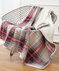 Ultra-Soft Plaid Throw Blanket - Double Layer, Warm & Cozy for Couch or Bed, Allergy-Friendly Flannel, Perfect Christmas Gift for All Seasons CozyHaus