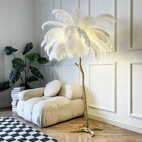 Nordic - Struisvogel Feathers Vloerlamp CozyHaus