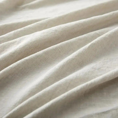 Linen stof close up beige