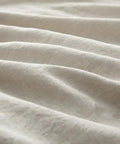 Linen stof close up beige