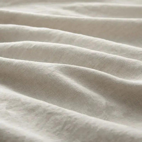 Linen stof close up beige