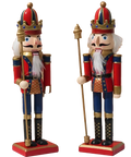 Classic Nutcracker Figurine - 30.48cm Wooden Christmas Decor for Home, Perfect for Bedroom & Various Room Styles, Battery-Free Holiday Tabletop Accent CozyHaus