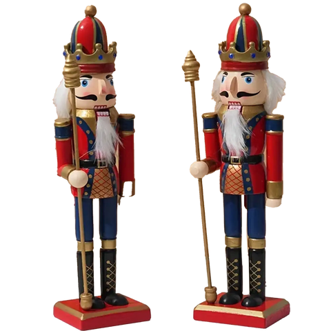 Classic Nutcracker Figurine - 30.48cm Wooden Christmas Decor for Home, Perfect for Bedroom & Various Room Styles, Battery-Free Holiday Tabletop Accent CozyHaus