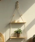 Wandplank - Houten Macrame muurplank CozyHaus