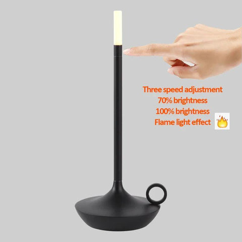 Tafellamp - Bureaulamp - Oplaadbare draadloze touch lamp - USB-C - Slaapkamer-, camping-, bureaulamp - kaarslicht ontwerp CozyHaus