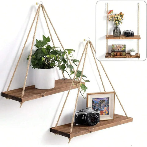 Wandplank - Hout voor planten en foto's CozyHaus