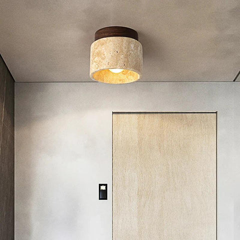 Freja - Marmer & Hout Plafondlamp CozyHaus