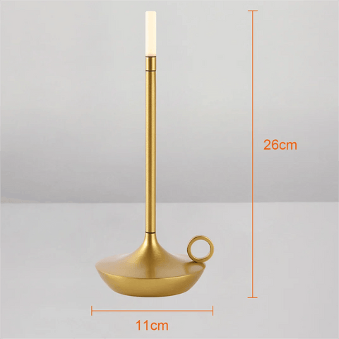 Tafellamp - Bureaulamp - Oplaadbare draadloze touch lamp - USB-C - Slaapkamer-, camping-, bureaulamp - kaarslicht ontwerp CozyHaus