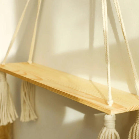 Wandplank - Houten Macrame muurplank CozyHaus