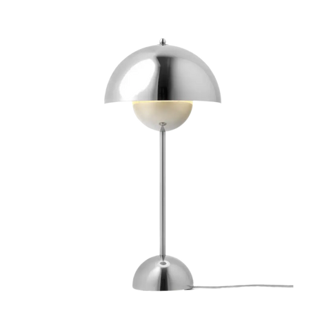 AIZAKA Chrome Paddenstoel LED Tafellamp –  Modern Chroomontwerp CozyHaus