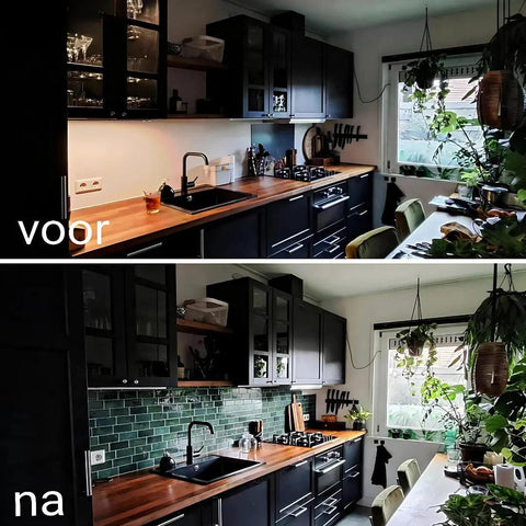 Groene Tegelstickers - Baksteen Patroon voor keuken en badkamer CozyHaus