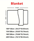 1pc Luxury Solid Color Wide Ribbed Throw Blanket, Soft Plush Flannel Blanket, Cozy Bedding, Sofa Decor, Without Pillowcase Or Insert CozyHaus