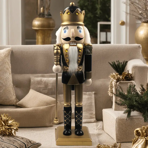 Elegant Wooden Nutcracker Figurine - Perfect for Christmas, Weddings & Home Decor | Versatile Tabletop Accent for Holiday Parties & Themed Events CozyHaus