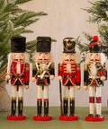 1pc 30cm Nutcracker Soldier Figurine - Wooden Christmas Decor for Home, Office & Tabletop | Perfect for Holiday Parties & Festive Celebrations CozyHaus