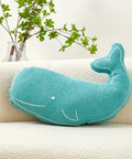 Whimsical Whale Embroidered Throw Pillow Cover, 49.78x35.05 cm - Versatile for All Seasons, Machine Washable, Zip Closure - Perfect for Sofa & Bedroom Decor CozyHaus