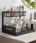 2-Tier Pull-Out Under Sink Organizer - Metal Storage Shelf for Kitchen & Bathroom Cabinets, Space-Saving Design CozyHaus