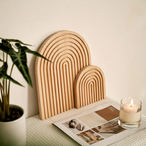 Nordic Wanddecoratie - Aesthetic Boho Houten Bogen Set CozyHaus